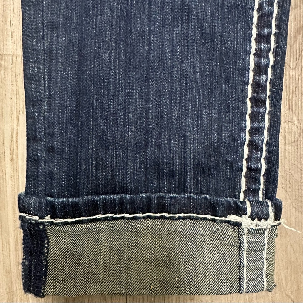 LA Idol Dark Blue Embellished Skinny Jeans with Contrast Stitching 11 - Picture 9 of 16